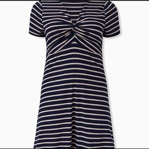 Torrid navy and gray stripped dress